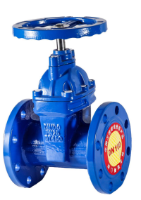 Ductile iron resilient seated cast iron flanged gate valve with hand wheel operation