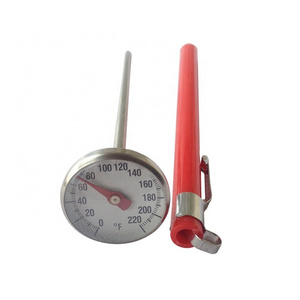 Pocket Temperature Calibrator Tea Metal Thermometer With Plastic Cover