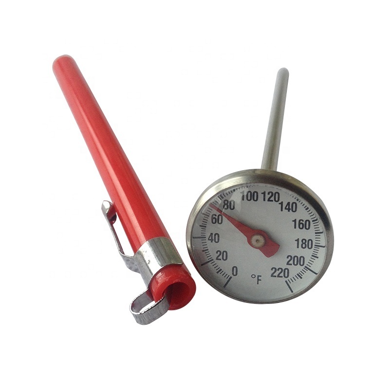 Pocket Temperature Calibrator Tea Metal Thermometer With Plastic Cover