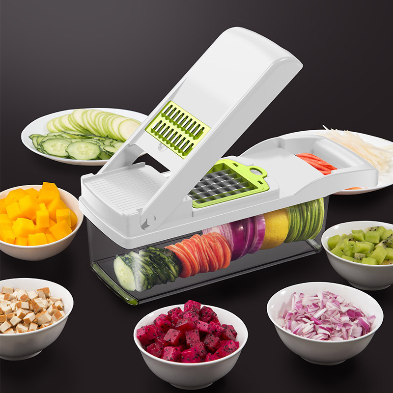 Pro Onion Chopper Multifunctional 12 in 1 Food Chopper Kitchen Vegetable Slicer Dicer Cutter Veggie Chopper