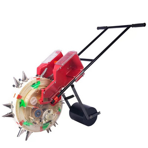 double barrel peanut,corn seeder and fertilizer hand push corn seeder seed planter machine