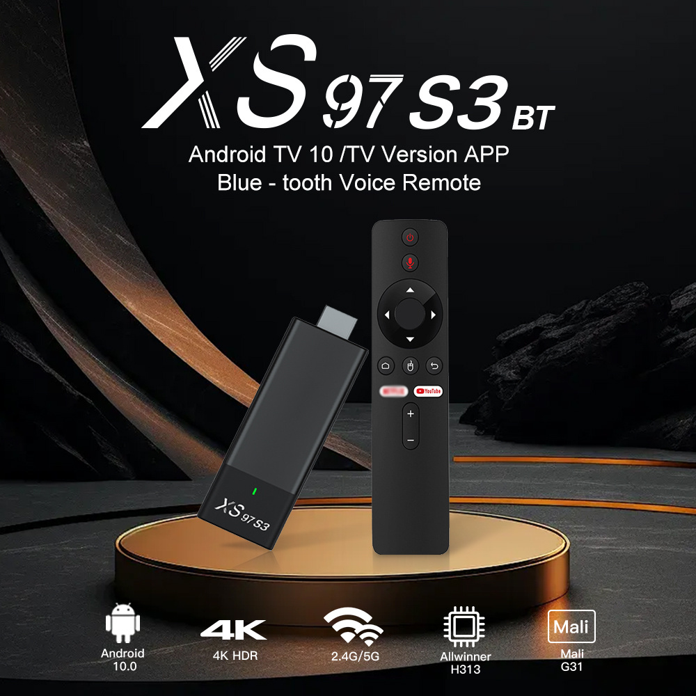 XS97 S3 BT Tvstick BT 5.0 8gb stb 2gb DDR3 tvbox Allwinner H313 dual WIFI 4k android tv stick