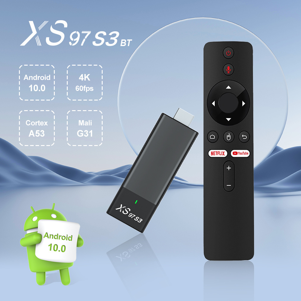 XS97 S3 BT Tvstick BT 5.0 dual WIFI H313 android 10 stb 2gb 8GB dual WIFI internet tv stick