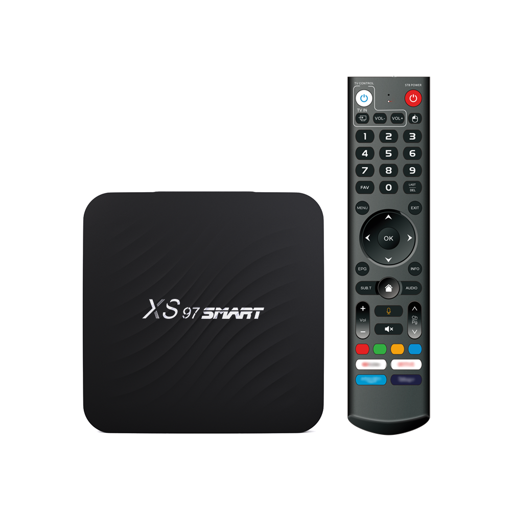 XS97 Smart Factory Low-Priced Amlogic S905Y4 4GB RAM 32GB ROM TV Box Android 11 4K IPTV HD & WiFi Features Digital TV Box