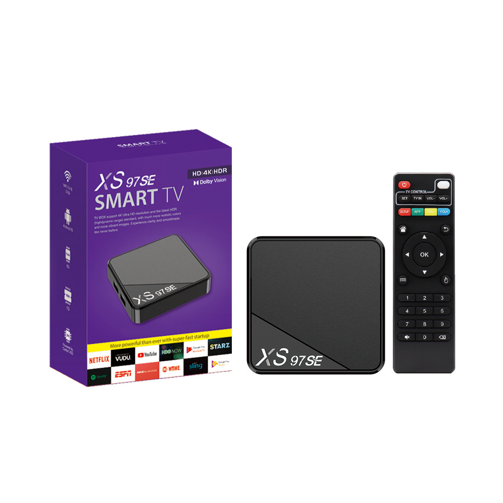 XS97 SE 2.4G/5G dual wifi OTT tvbox OEM ODM stb 1gb 8gb bt5.0 4k smart set top box android tv box