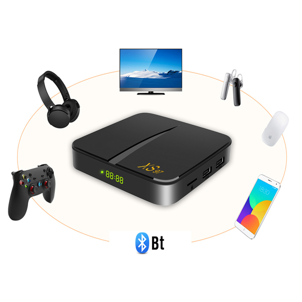 Xangshi hot sale model XS97 4k receiver 4gb 32gb 2.4g/5g amlogic S905w2 dual wifi 100Mbps lan tv android 11 tv box with reseller