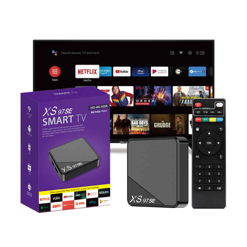 XS97 SE 2.4G/5G dual wifi OTT tvbox OEM ODM stb 1gb 8gb bt5.0 4k smart set top box android tv box