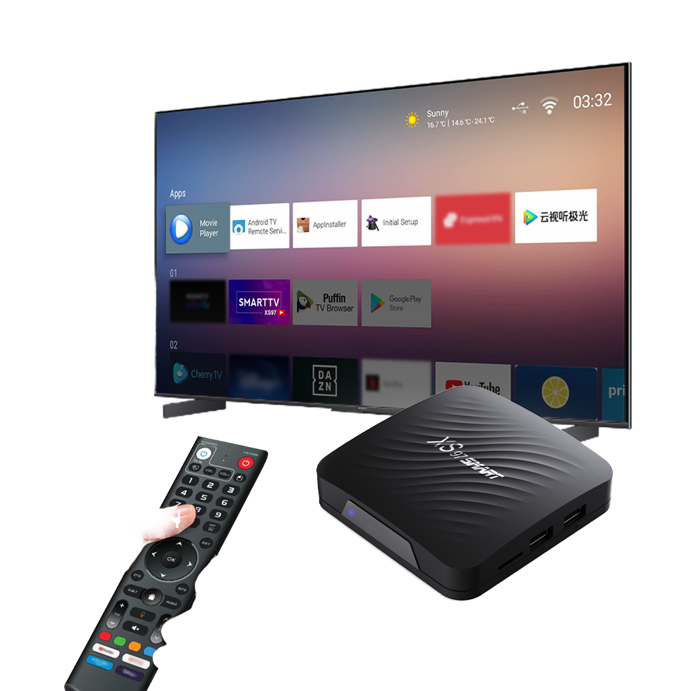 XS97 Smart Factory Low-Priced Amlogic S905Y4 4GB RAM 32GB ROM TV Box Android 11 4K IPTV HD & WiFi Features Digital TV Box