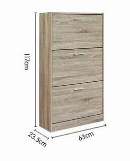 Custom size simple large-capacity wooden porch shoe cabinet balcony cabinet storage rack with drawers