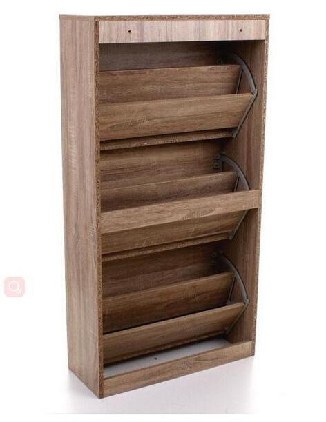 Custom size simple large-capacity wooden porch shoe cabinet balcony cabinet storage rack with drawers