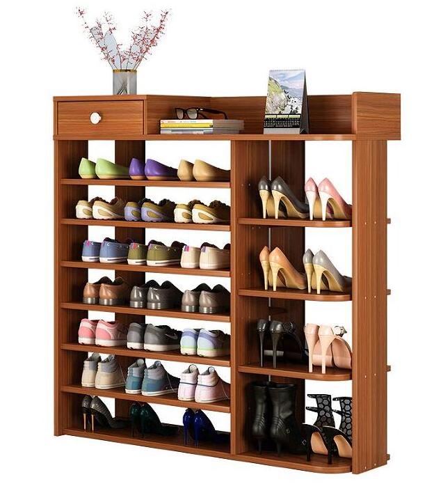 Modern household multi-layer wooden shoe rack shoe rack economical shoe cabinet storage rack