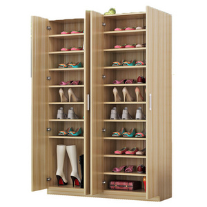 Hot saling wooden modern 10 layers shoe rack for living room