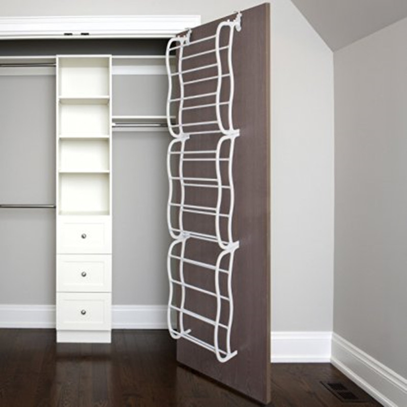 12 Layer 36 Pairs  Organizer Storage Plastic  Metal Foldable Living Display  Hanging Wall Mounted  Over The   Door  Shoe Racks