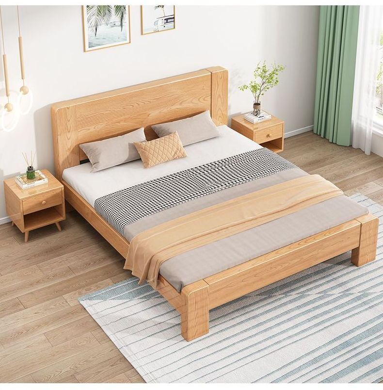 Wood Bedroom Set Furniture Frame Room Double Modern Queen Size Bed