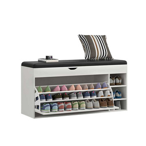 Modern Organiser Shoe Rack Cupboard Furniture Shoe Storage Cabinet with Bench for Small Home