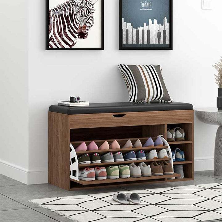 Modern Organiser Shoe Rack Cupboard Furniture Shoe Storage Cabinet with Bench for Small Home