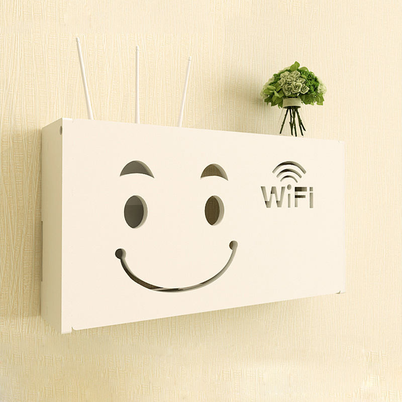 High Quality Minimalist Style Wifi Storage Box Home Organizer Wall Mounted Wifi Router Stand