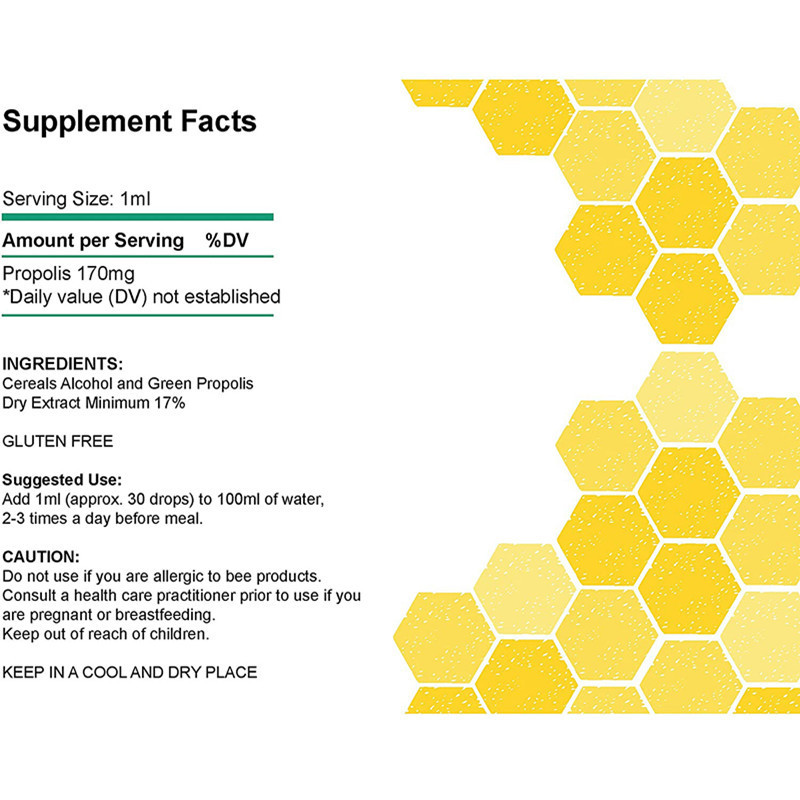 OLLI OEM/ODM/OBM Organic Dietary Supplements Bee Propolis Extract Propolis Liquid Drops Rich Flavonoids Boosting Immune System