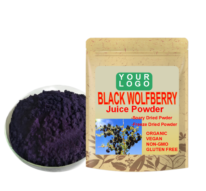 High Quality Cyanidin Wild Dried Black Wolfberry Goji Berry Anthocyanin Extract Powder Organic Black Goji Berry