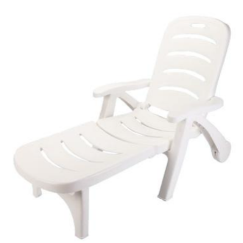 Outdoor beach swimming pool plastic folding sunbed lounge chair