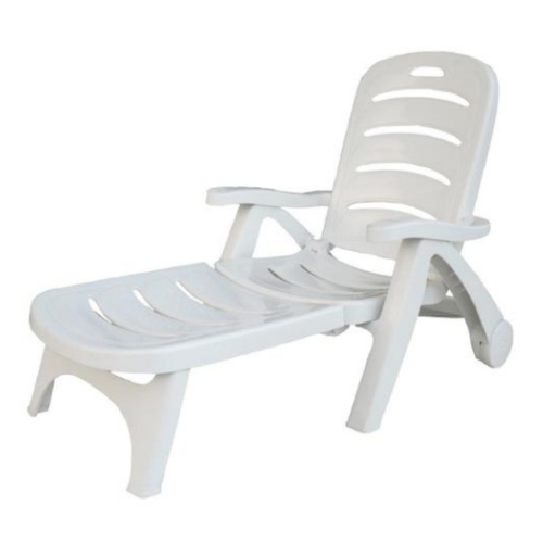 Outdoor beach swimming pool plastic folding sunbed lounge chair