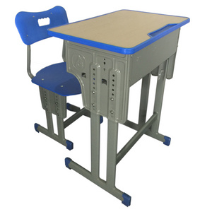 Best Selling classroom children furniture single study table and chair student desk and chair set