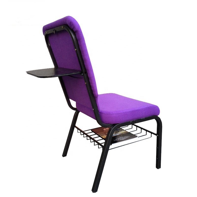 Hot Sale Used Interlocking Church Chairs with Bookshelf Theater Furniture High Density Mould Seat Cushion