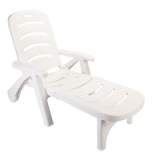 Outdoor beach swimming pool plastic folding sunbed lounge chair