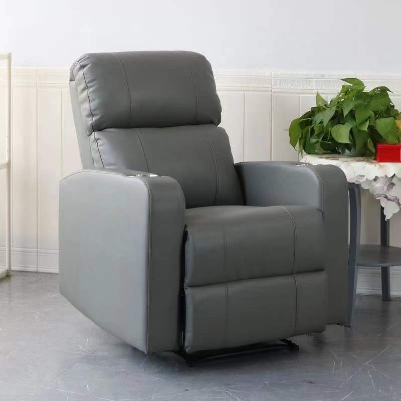 Electronic single recliner message sofa with reclining backrest