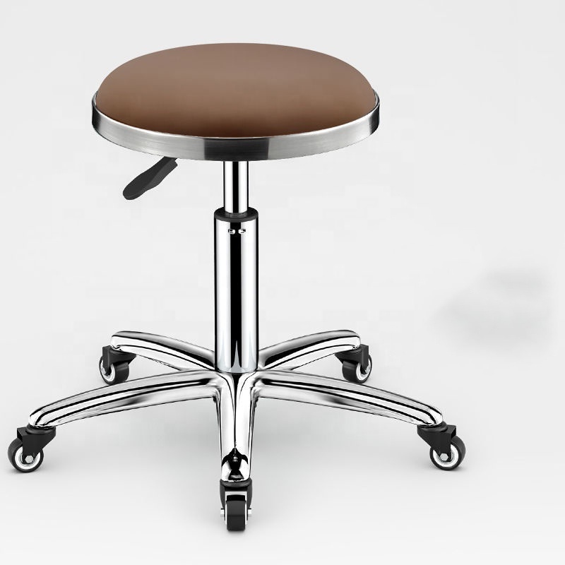 Modern Synthetic Leather Low Price Comfortable Pedicure Technician Worker Stools on Wheels Master Chair