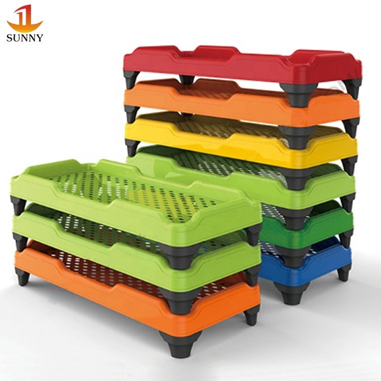 Firm structure school furniture cot bed for child