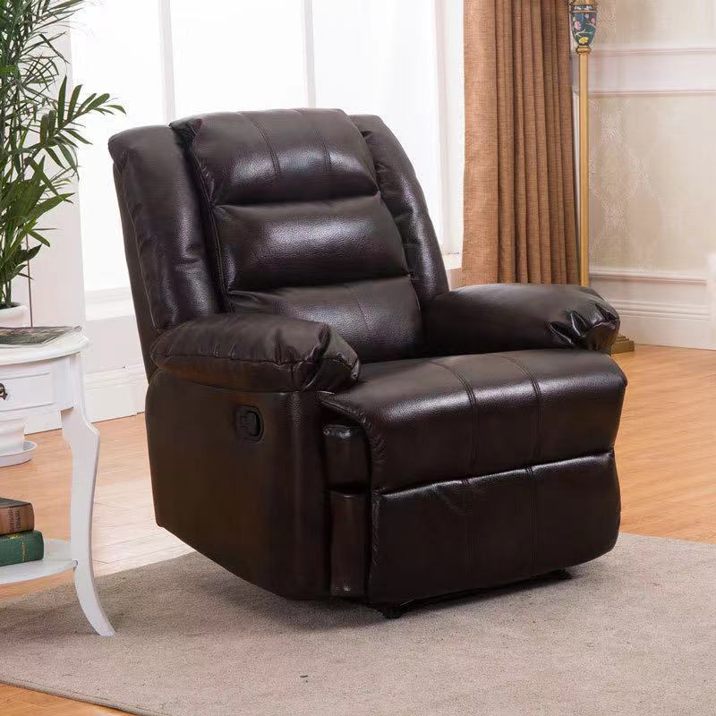 Italy red leather rotatable recliner sofa for home living room