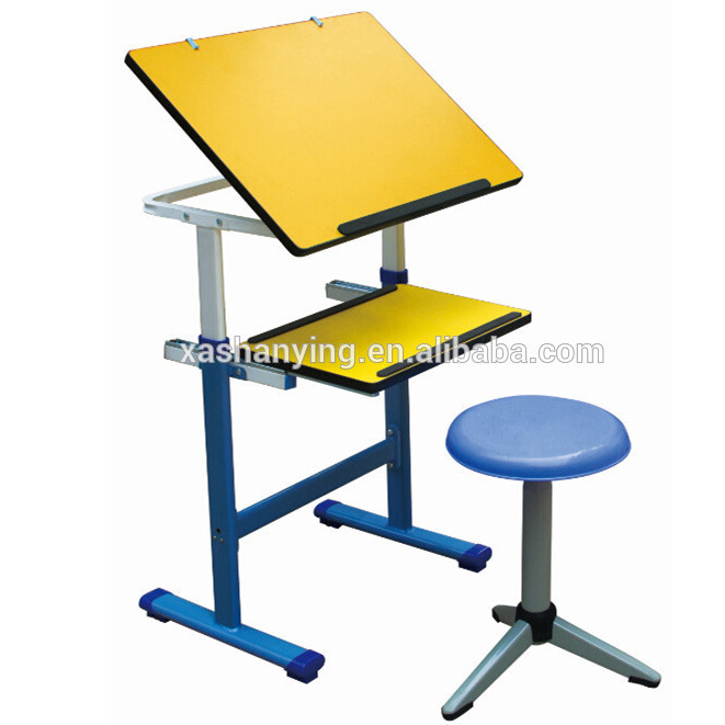 Sample design adjustable student foldable drawing table