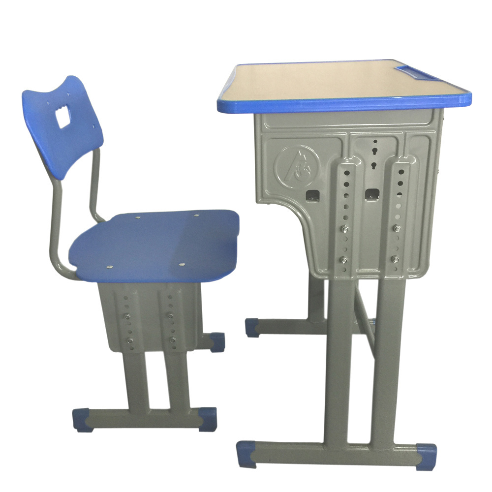 Best Selling classroom children furniture single study table and chair student desk and chair set