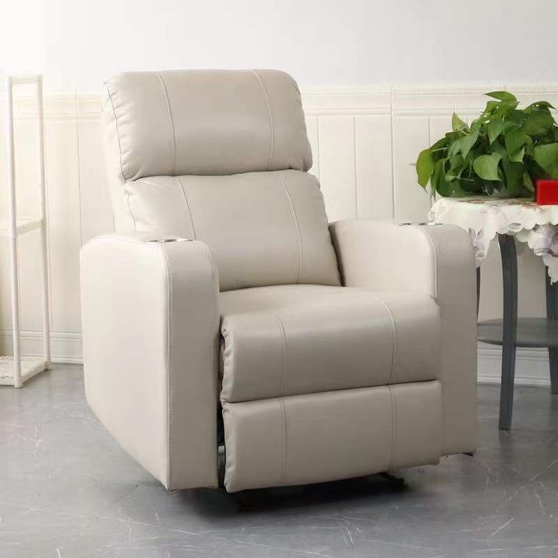 Electronic single recliner message sofa with reclining backrest