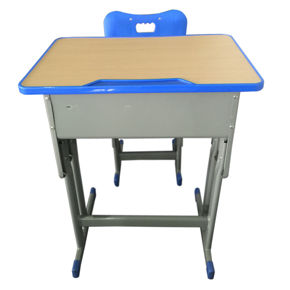 Best Selling classroom children furniture single study table and chair student desk and chair set