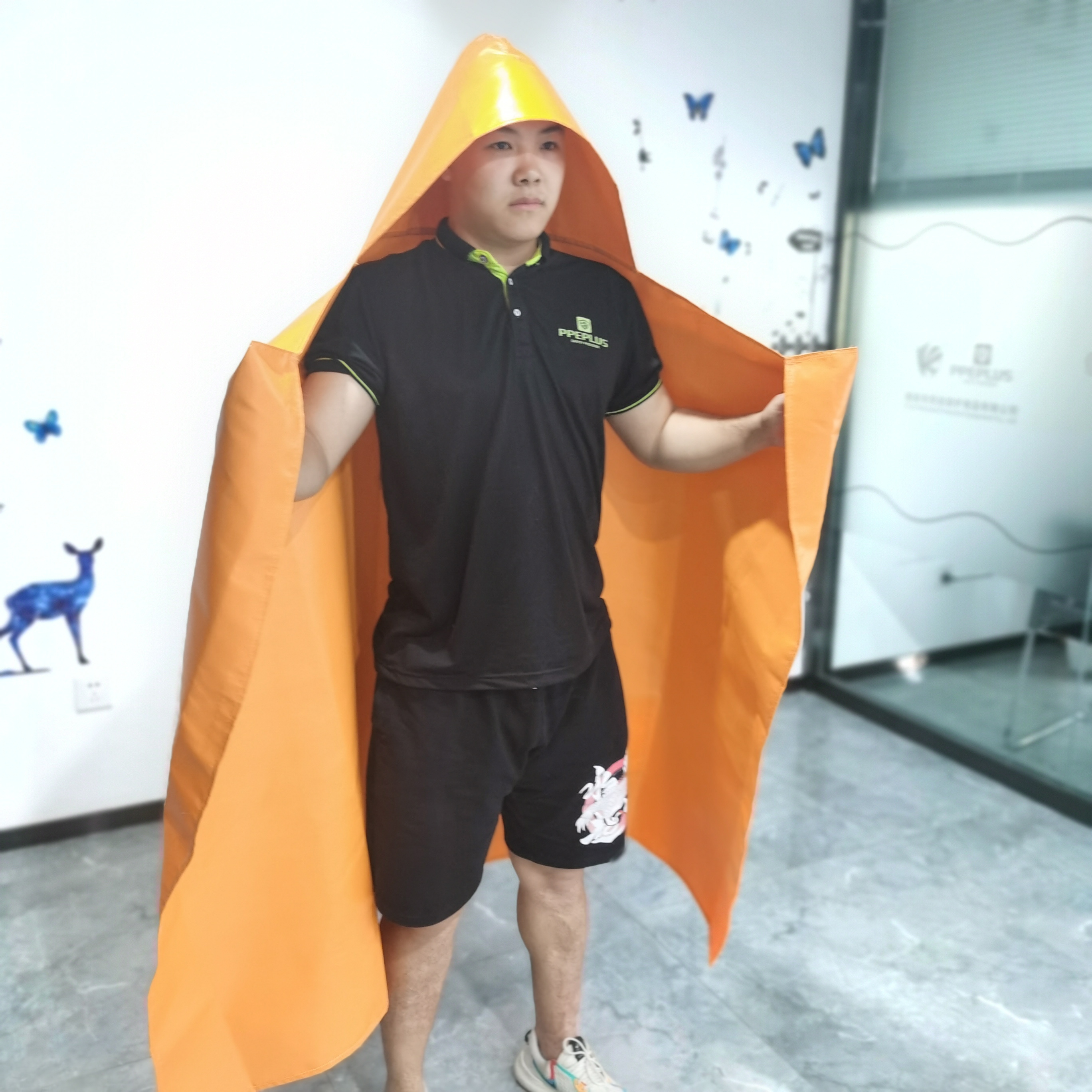 Fire Protection Clothing Silicone Coatings 100% Fiberglass Materia Emergency Escape Fireproof  Fireproof Cloaks