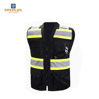 Meets ANSI/ISEA Standard High Visibility Zipper Front Safety Vest Reflective Traffic Vest