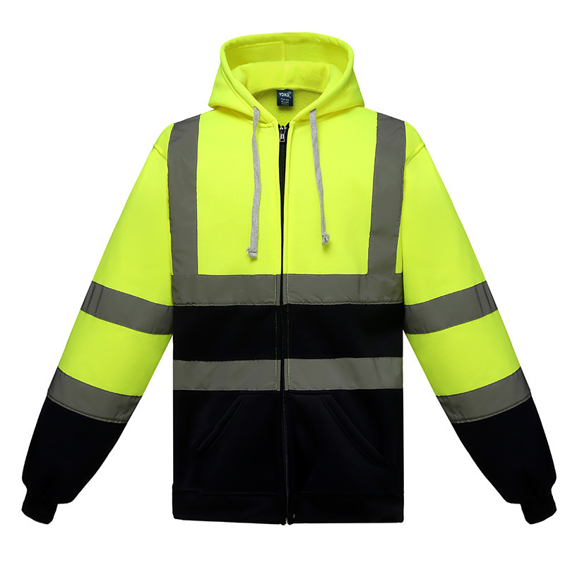 PPE PLUS Black Yellow Red Public Illuminated Construction Polyester Safety Vest with cheap price