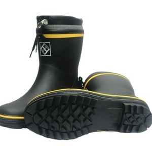 Rain thick Rubber High Medium Low Rain Boots Work Shoes Non slip Wear resistant Acid Soda steel toe sole protective boots