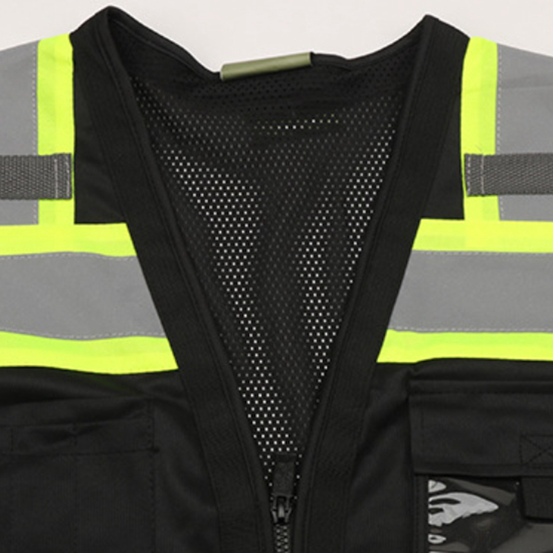 Meets ANSI/ISEA Standard High Visibility Zipper Front Safety Vest Reflective Traffic Vest