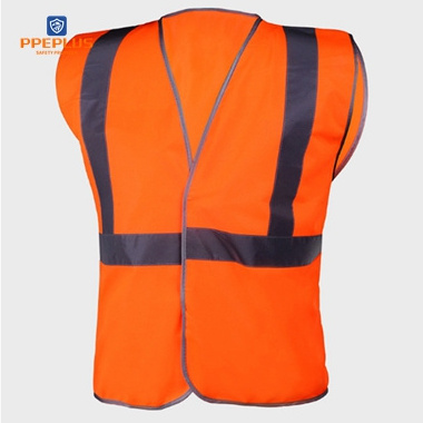 100% Polyester Fabric High Visibility Vest EN20471 Green Color Reflective Vest Safety