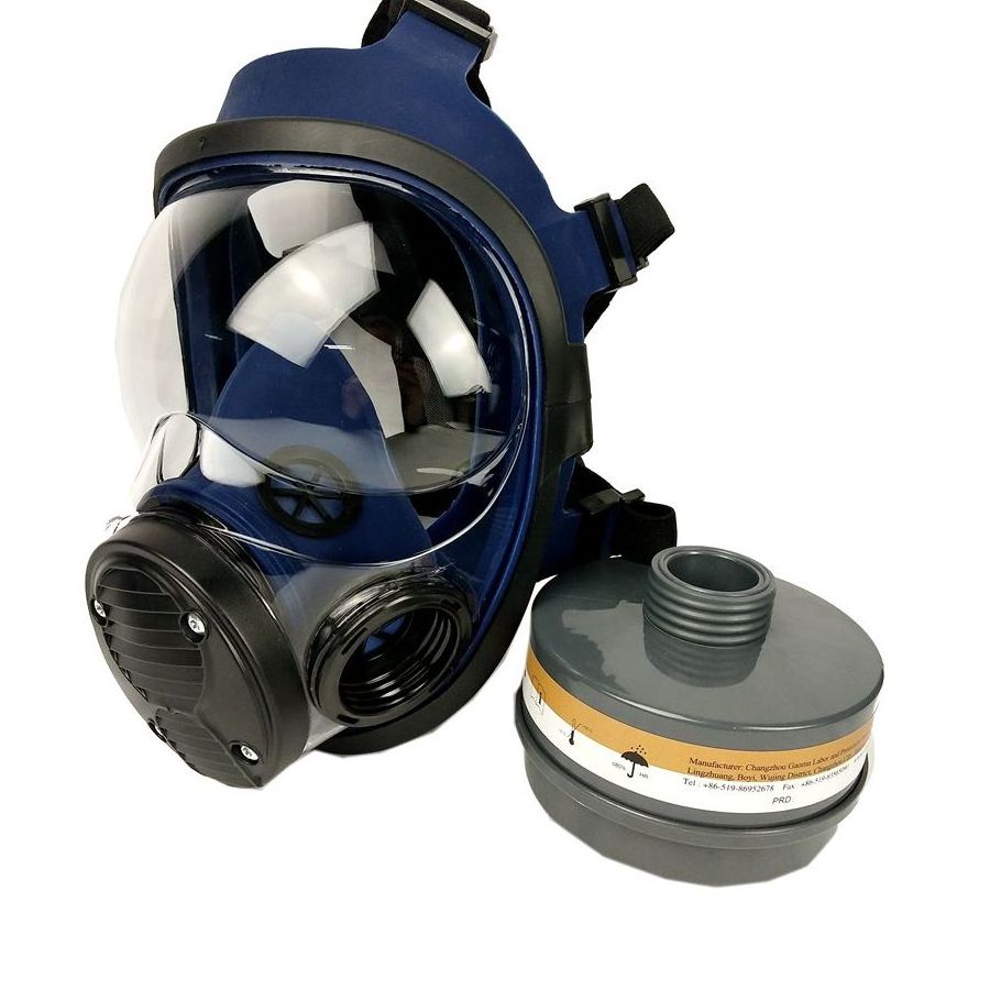 40mm Single Filter Voice Speaker CE EN136 Certification Custom Silicone Full Face Respirator Gas Mask