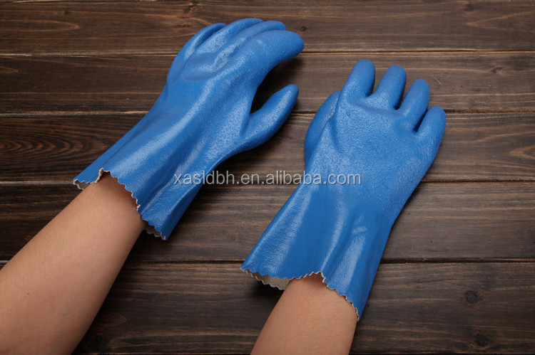 East Asia borgue oil resistant gloves acid resistant gloves dipping PVC industrial rubber gloves