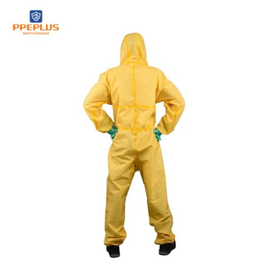 Acid  Alkali resistant Garment Material Chemical Processing Disposable Chemical Resistant Coveralls