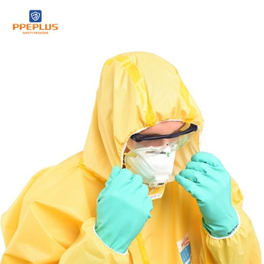 Acid  Alkali resistant Garment Material Chemical Processing Disposable Chemical Resistant Coveralls