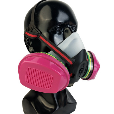 Reusable Gas Mask Communication Voice Amplifier Face Mask Fashion Transparent Half Face Toxic Dust Gas Respirator