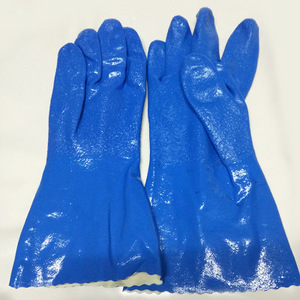 East Asia borgue oil resistant gloves acid resistant gloves dipping PVC industrial rubber gloves