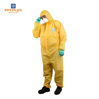 Acid  Alkali resistant Garment Material Chemical Processing Disposable Chemical Resistant Coveralls