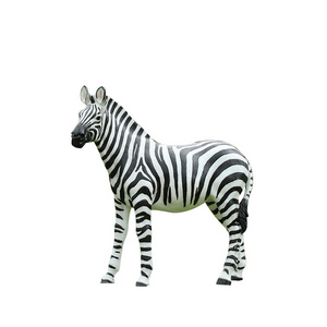 Factory Outdoor Fiberglass Decoration Large Animal Statues Resin Animal Sculpture Fiberglass Zebra Sculpture For Sale